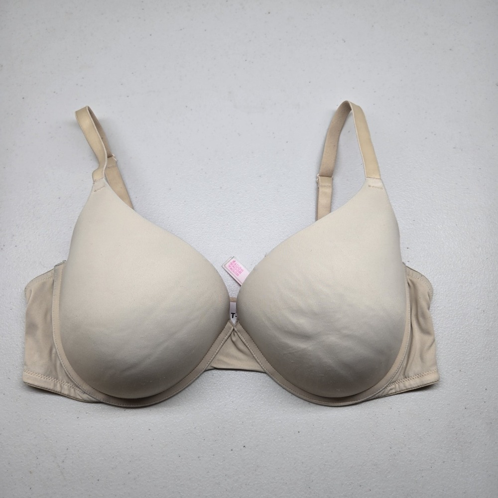 PINK Women Bra 38DD Beige Pink Lining‎ Push Up Underwired